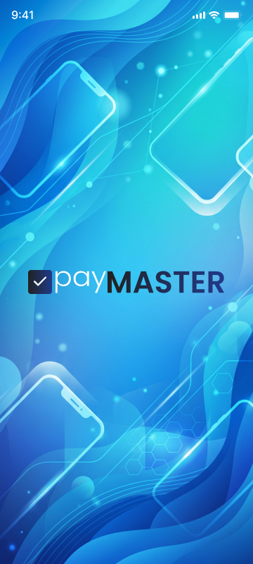 Tela inicial de marca do aplicativo PayMaster